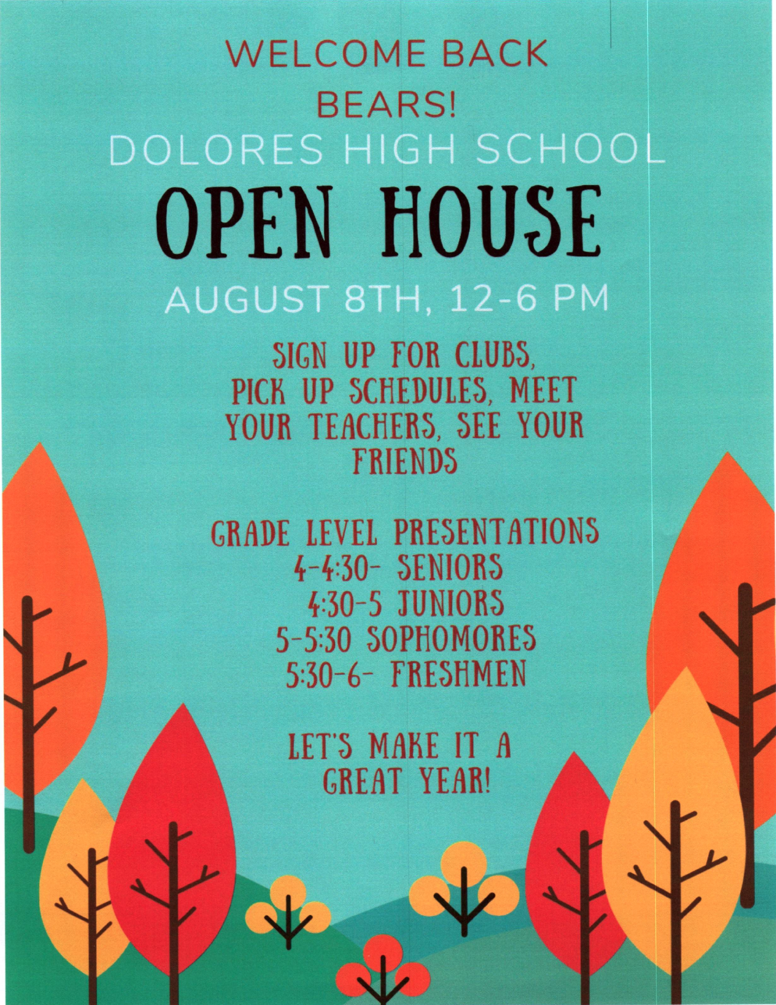 Dolores High School Open House August 8, 2024 – Dolores School District