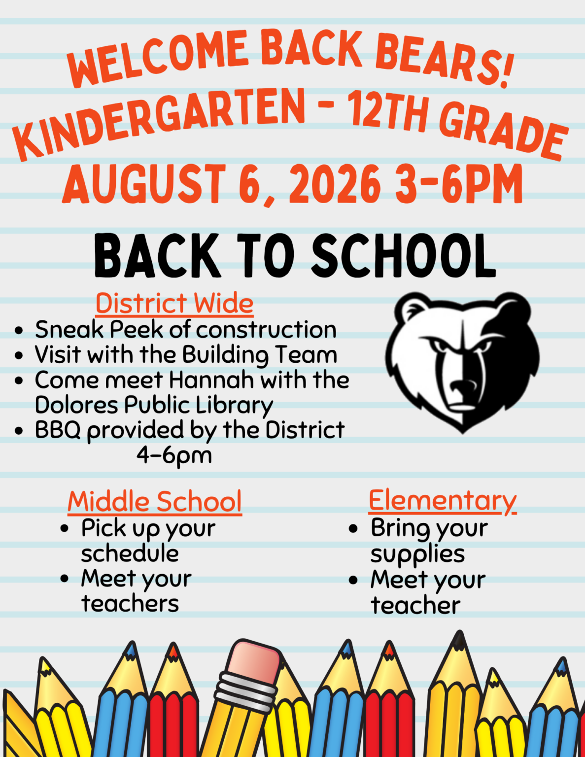 Back to School 2026-27 School Year (Aug 6, 2026 3-6pm) – Dolores School ...